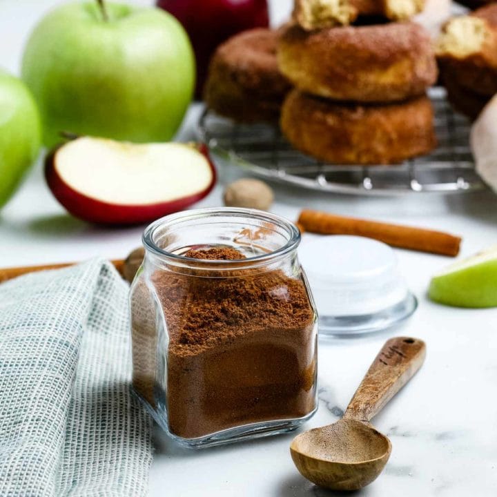 apple pie spice in front of donuts
