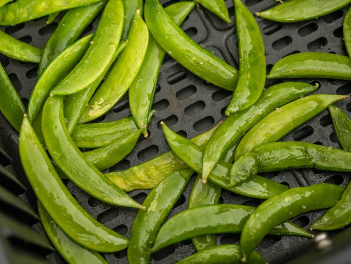 snap peas before air frying