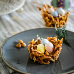 birds nest cookies with mini chocolate eggs