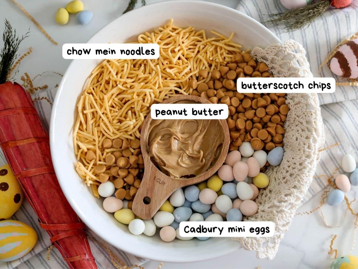 ingredients for birds nest cookies