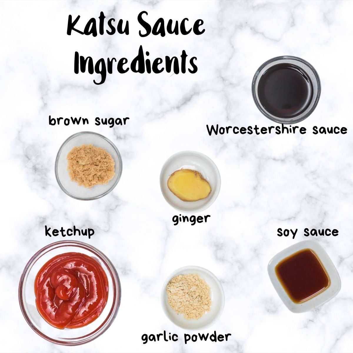 ingredients for katsu sauce