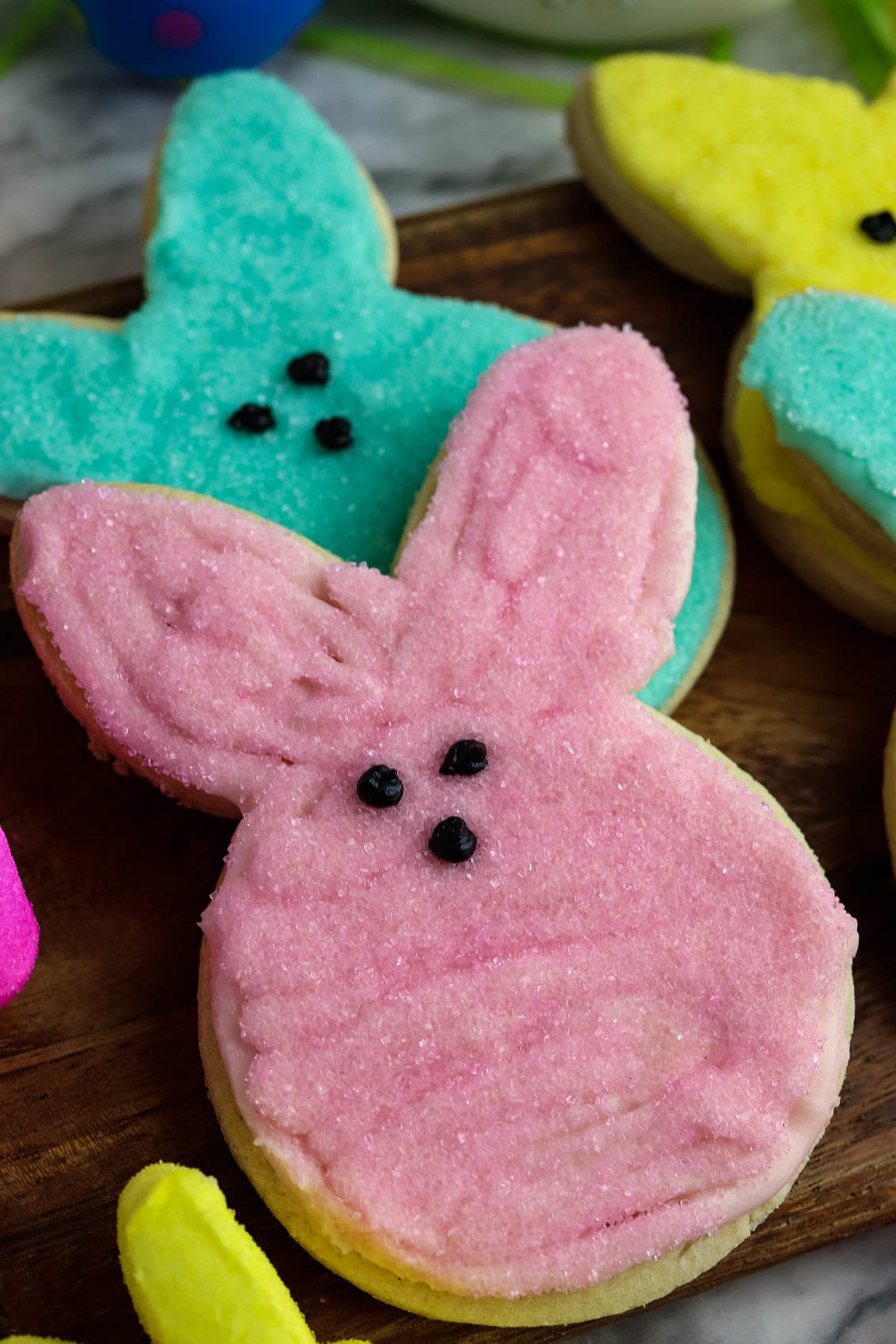 pink easter bunny cookie