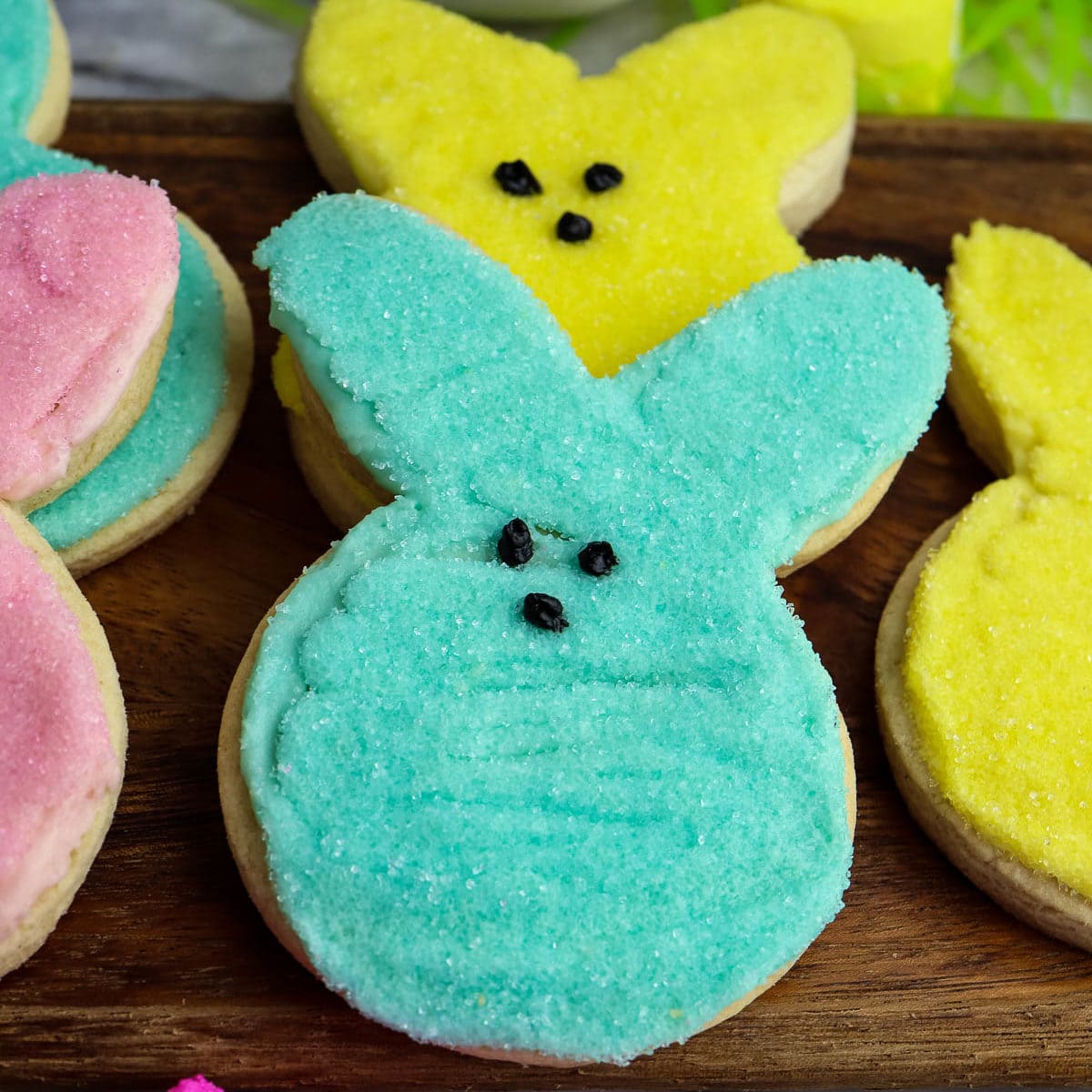 blue easter bunny cookie
