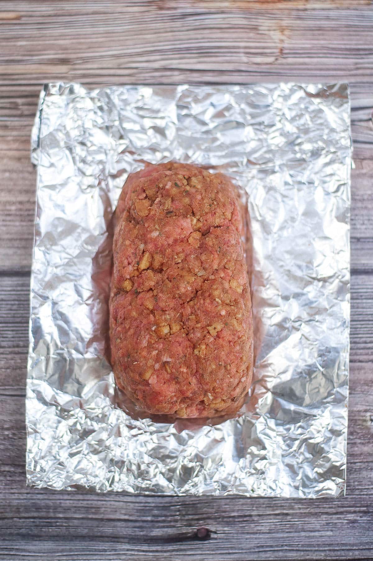wrapping the meatloaf in foil