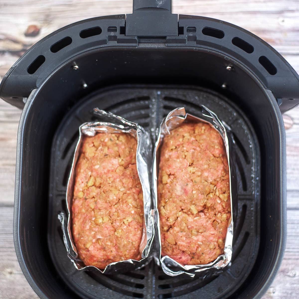 air fryer meatloaf before cooking