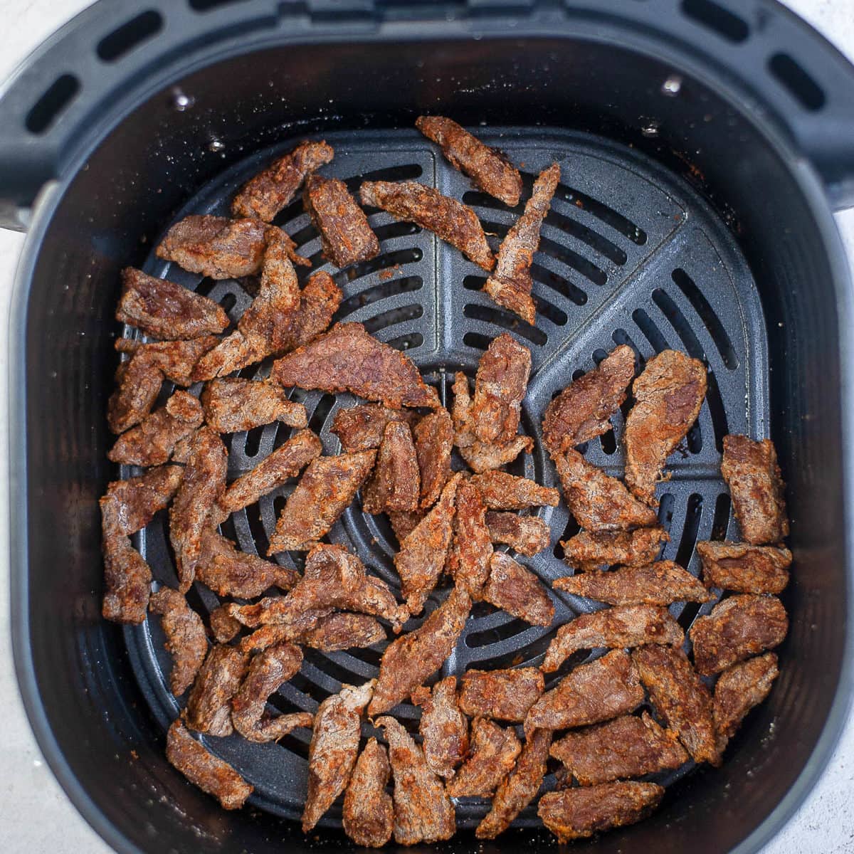 flank steak in air fryer after cooking