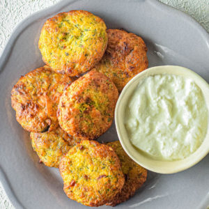 zucchini fritters for dipping sauce