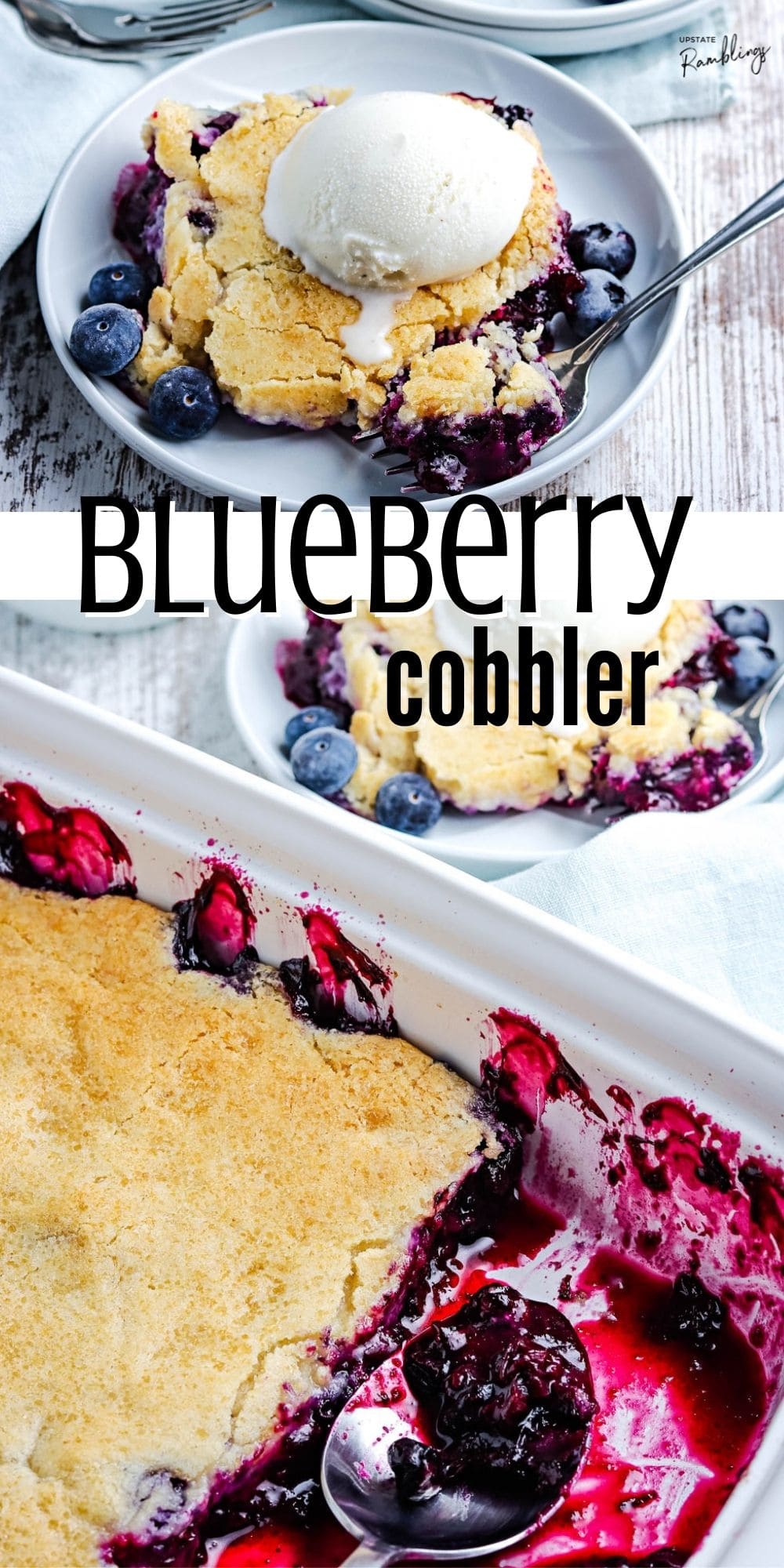 Southern Blueberry Cobbler - Old Fashioned Summer Dessert - Upstate ...