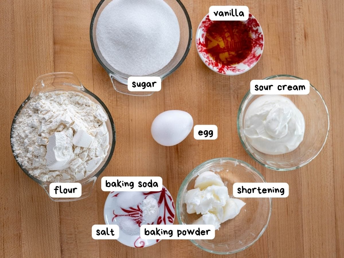 ingredients for vanilla half moon cookies