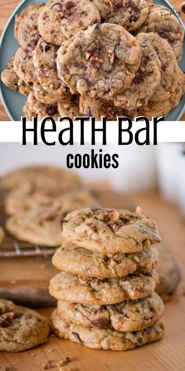 heath bar cookies collage pin
