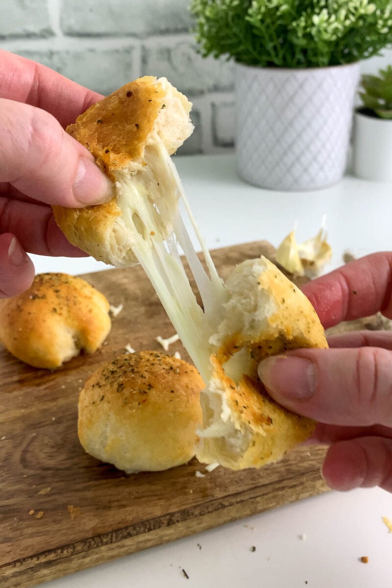 biscuit cheese bombs after air frying