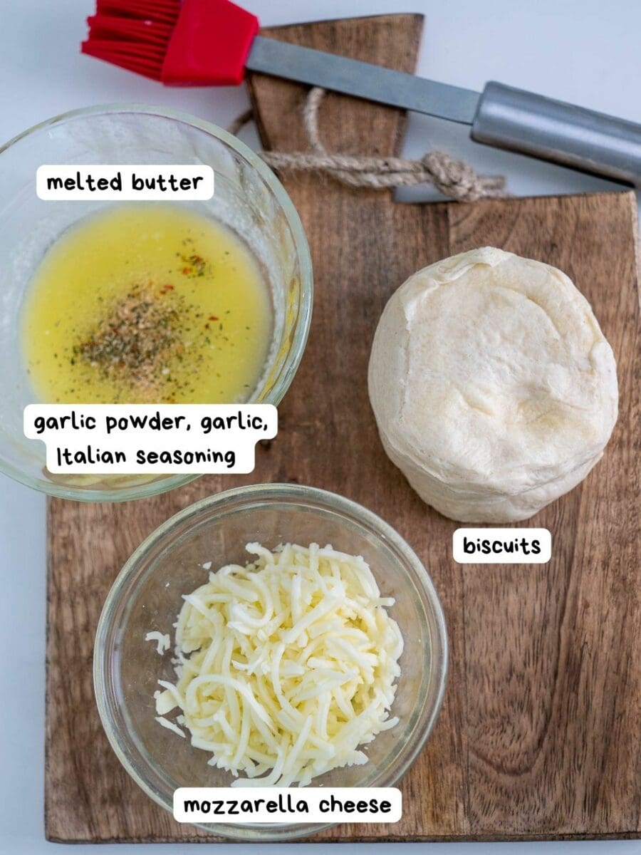 ingredients for garlic cheese balls