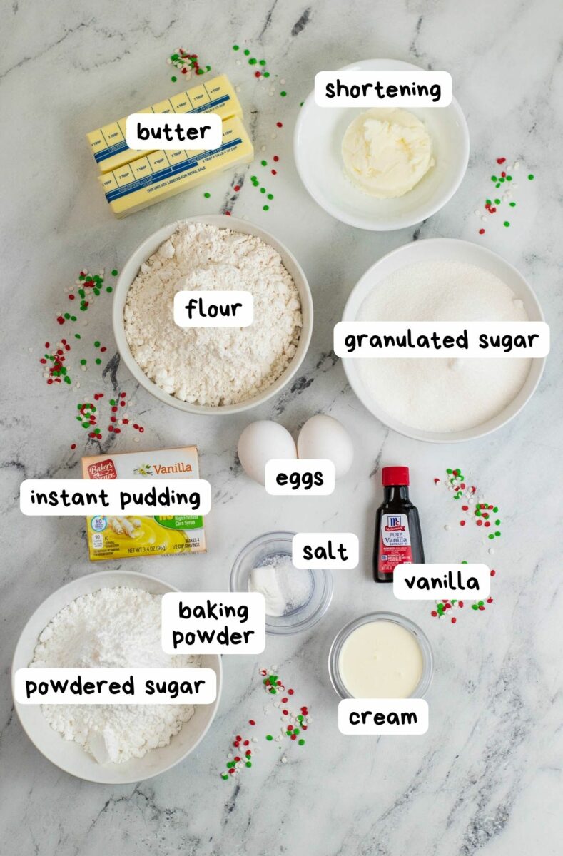 ingredients frosted sugar cookies