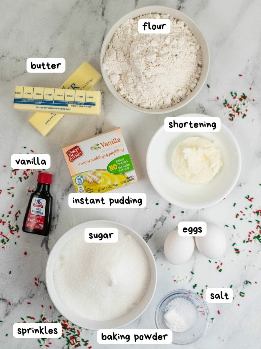 ingredients for sprinkle cookies