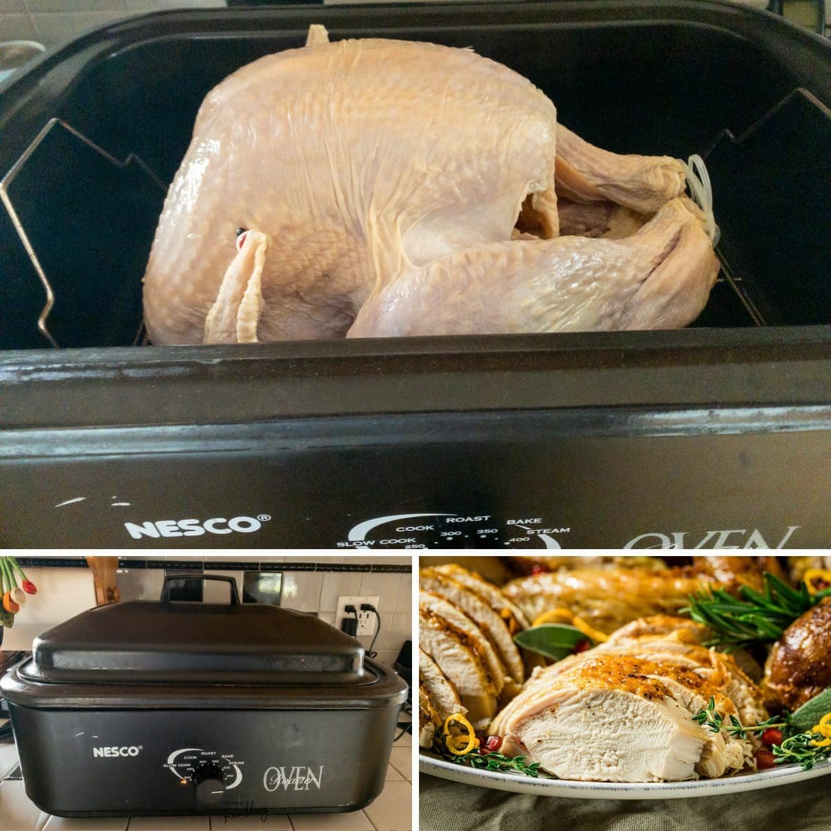 making turkey in an electric roaster