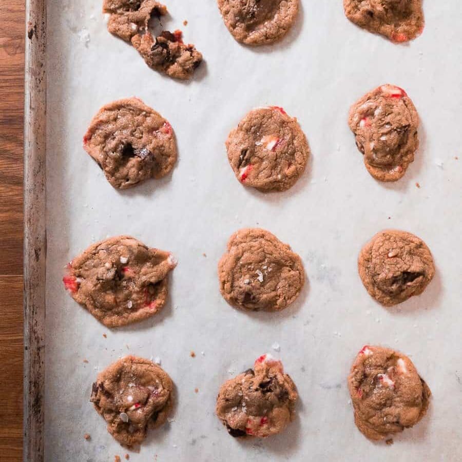 peppermint chocolate chip cookies.