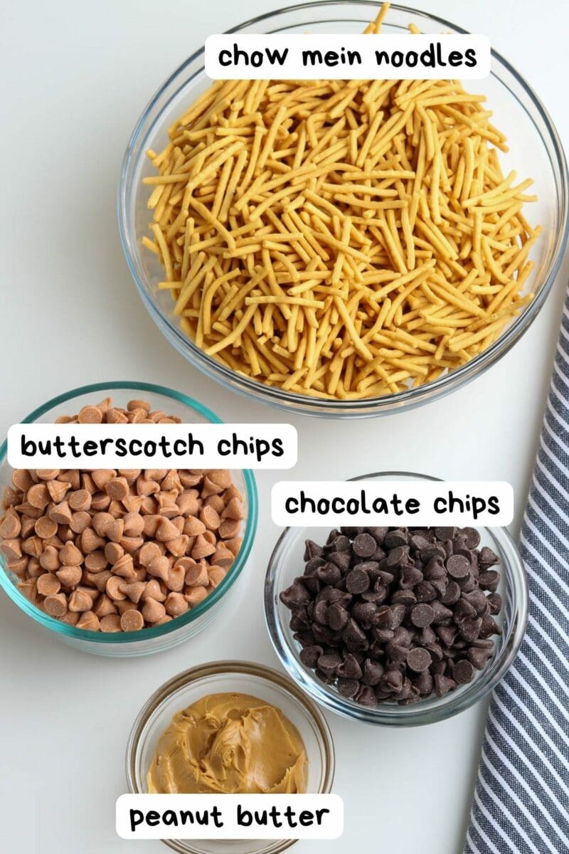 ingredients for haystack cookies.