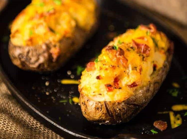 Twice Baked Potatoes with Bacon - Pass the Sushi