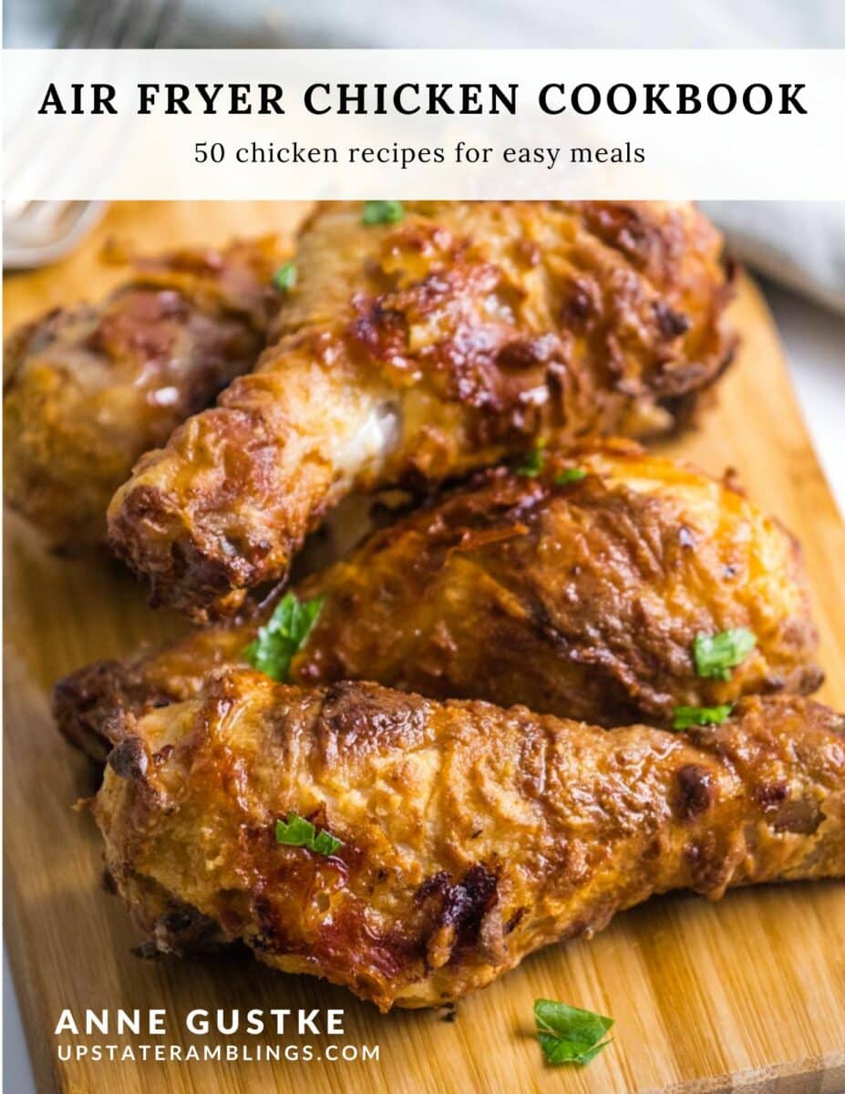 photo of title page of air fryer chicken cookbook