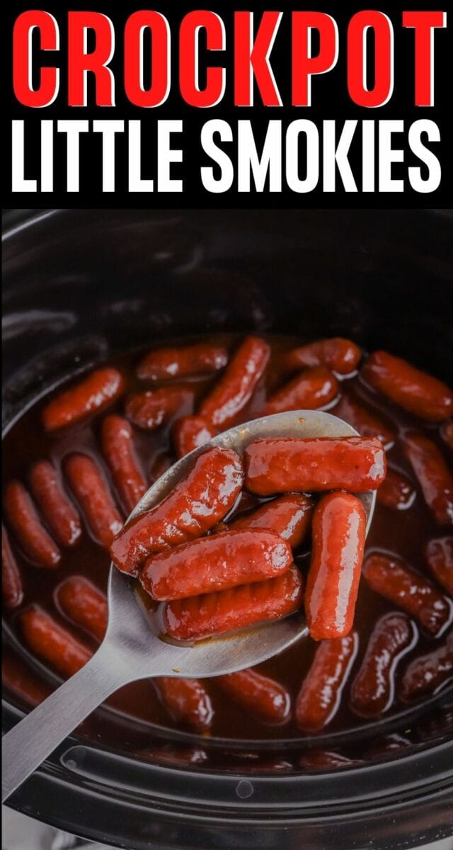 pinterest pin for crockpot little smokies.