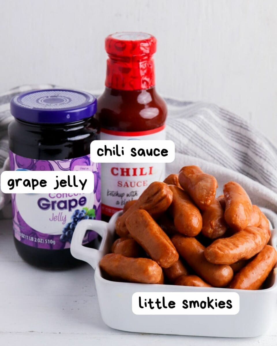 ingredients for slow cooker little smokies.