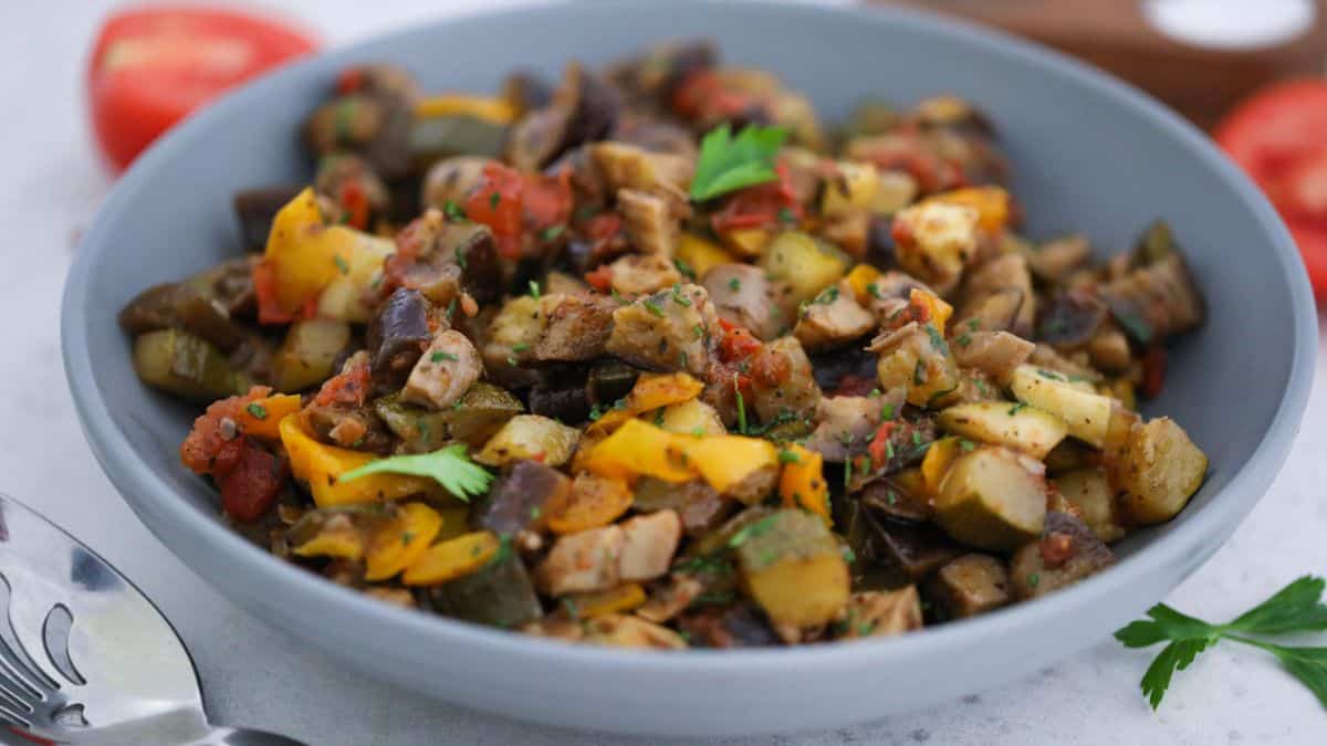 Vegan Vegetable Ratatouille - Little Bit Recipes