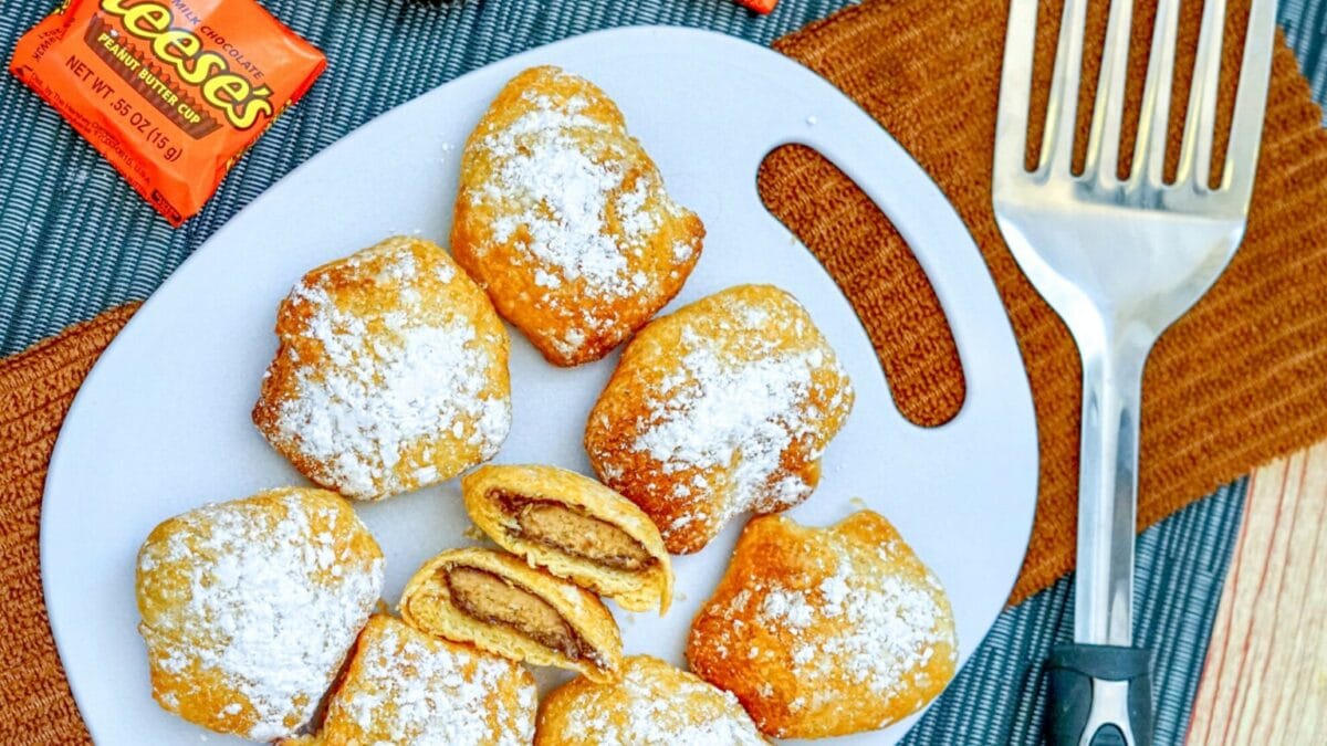 Air Fryer Reese’s. Photo credit: Thrifty Jinx.