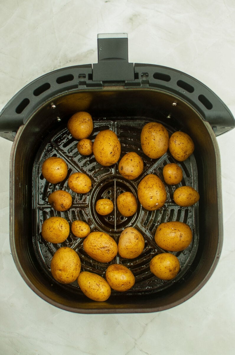 cooking potatoes in air fryer.