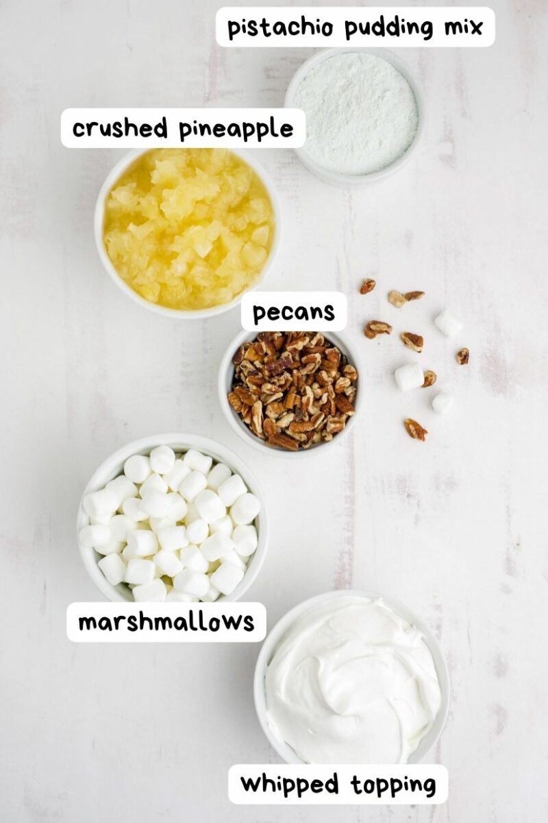 ingredients for pistachio fluff.