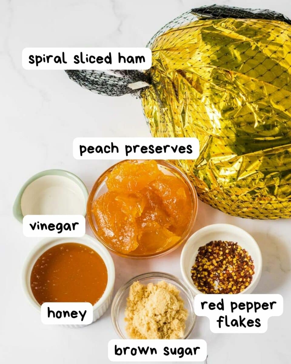 ingredients for crock pot spiral ham.