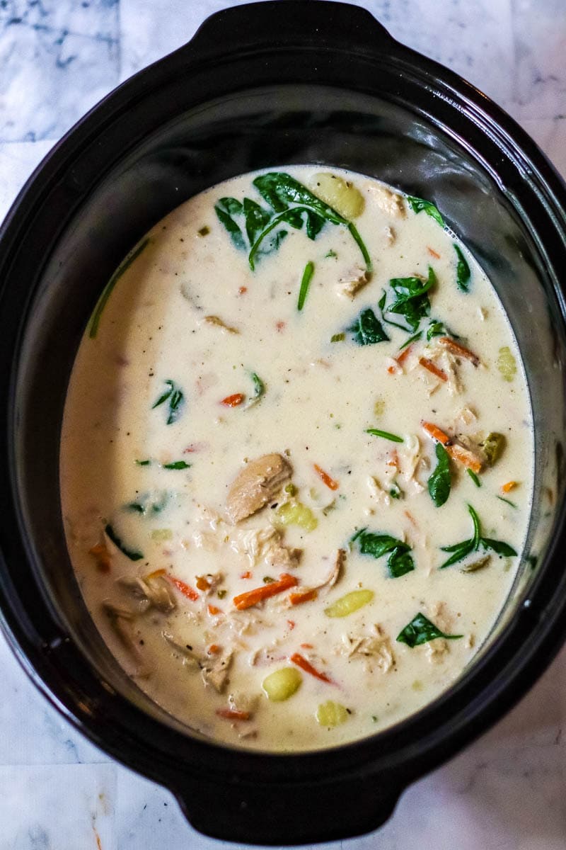 olive garden soup in slow cooker.