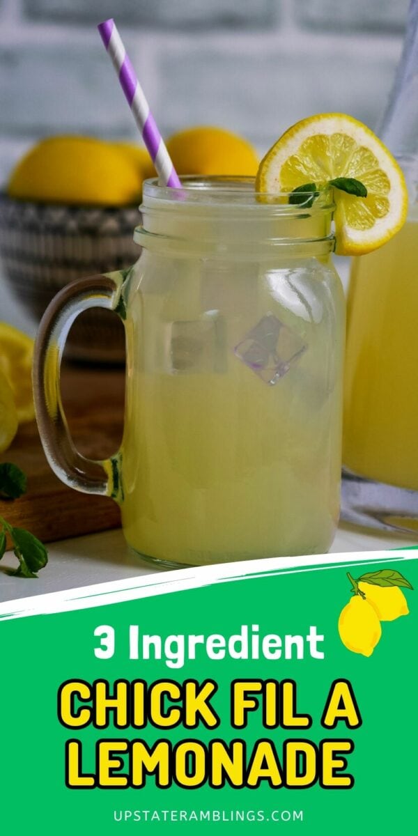 Pinterest pin for chick fil a lemonade.