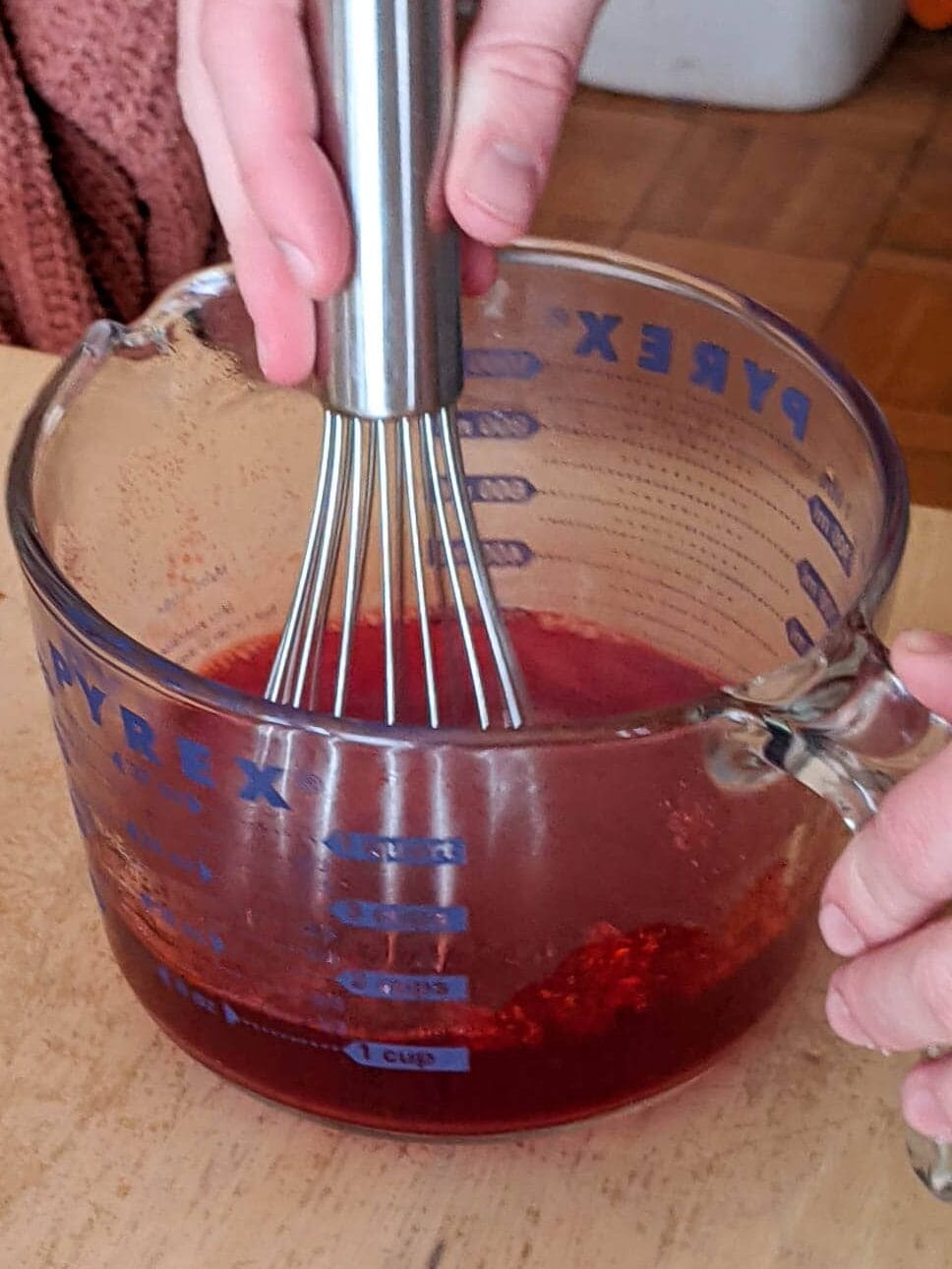 making cherry jello