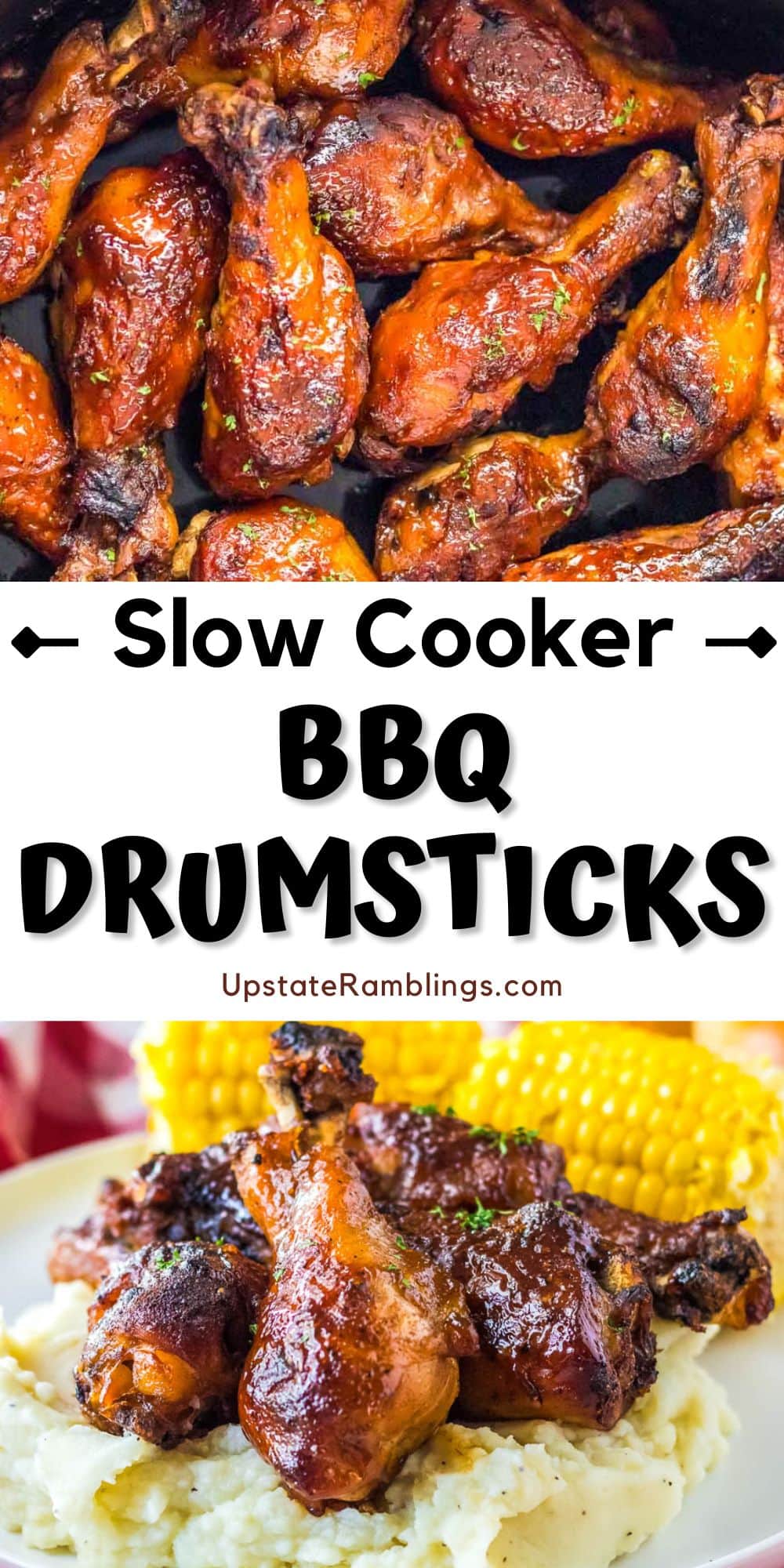 Slow Cooker BBQ Chicken Legs are Finger-Lickin' Good - Upstate Ramblings