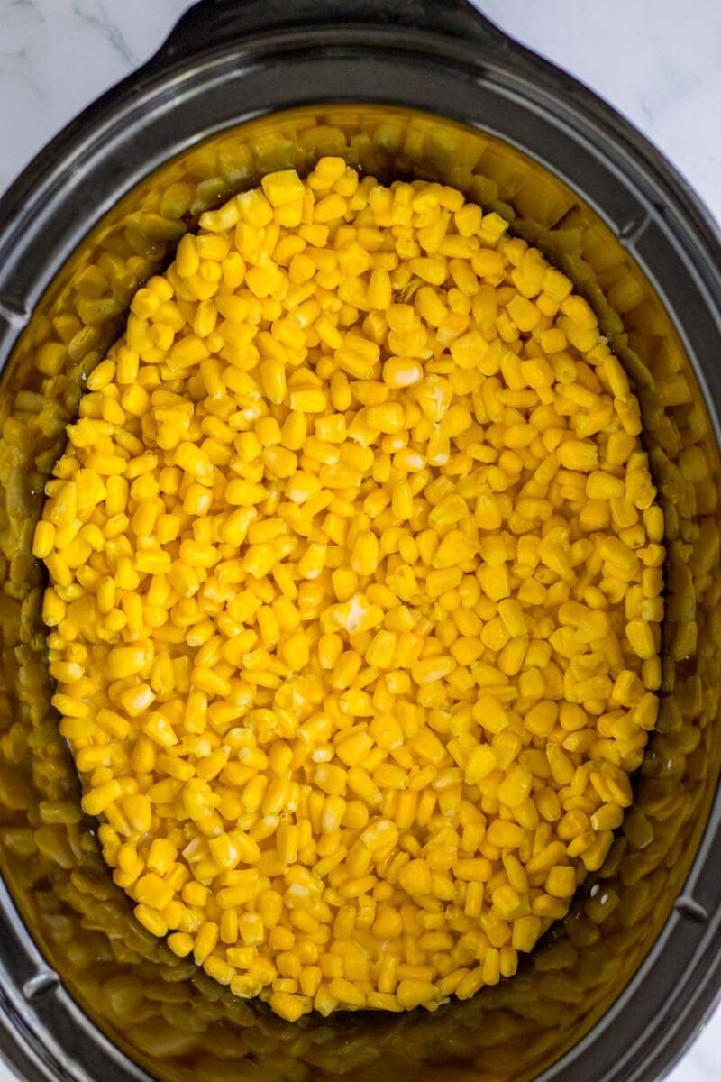Corn in the slow cooker.