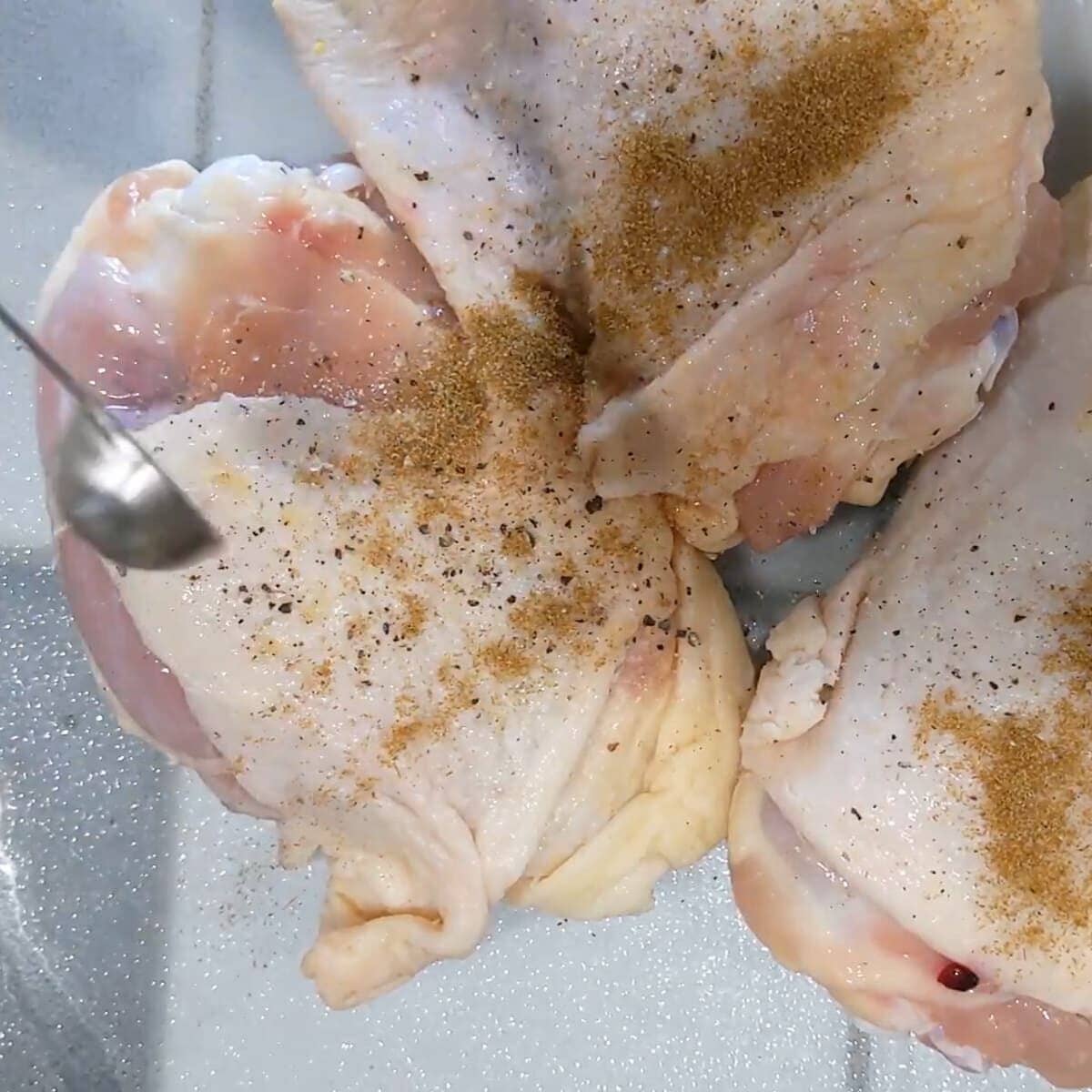 seasoning the chicken