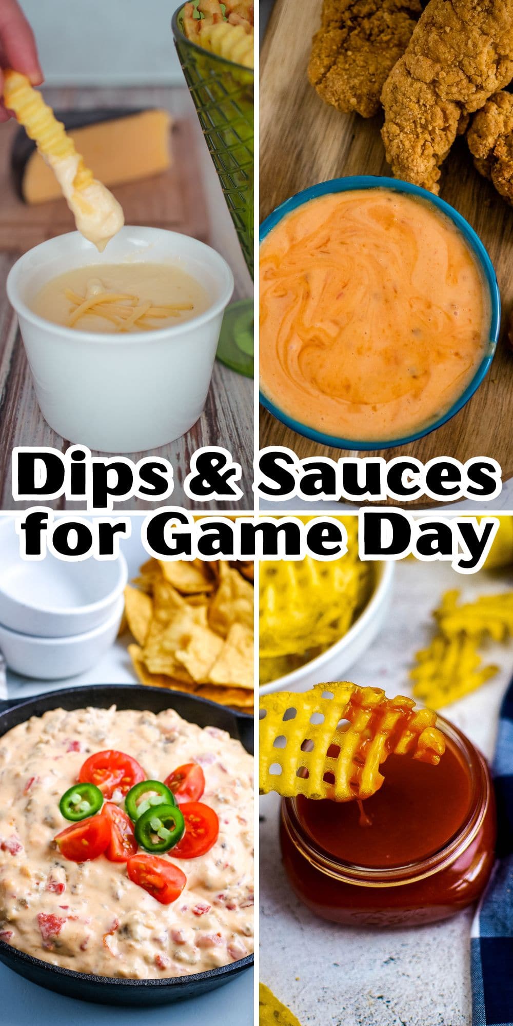 Dips and sauces for game day.