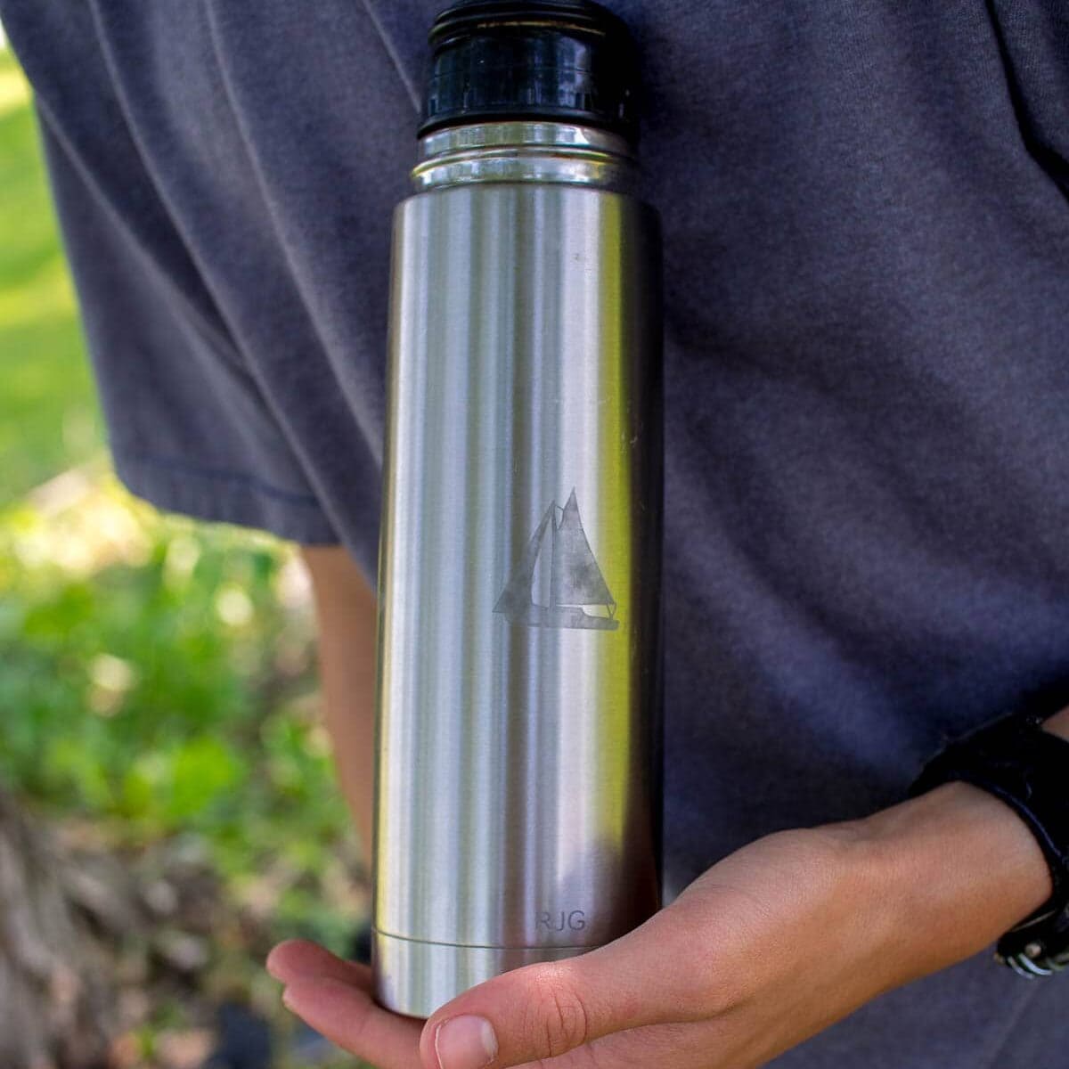 etched water bottle