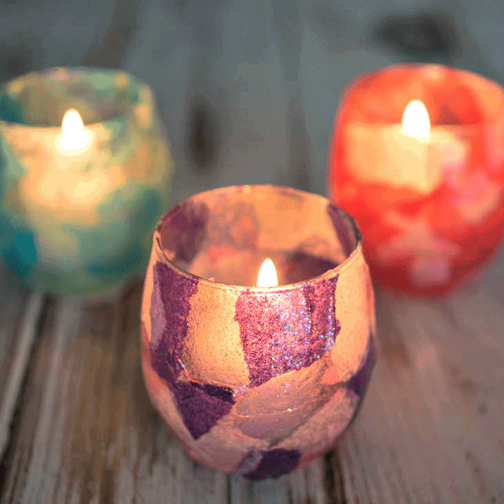 Stained Glass Votive Holders