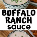 Buffalo ranch sauce on a plate.