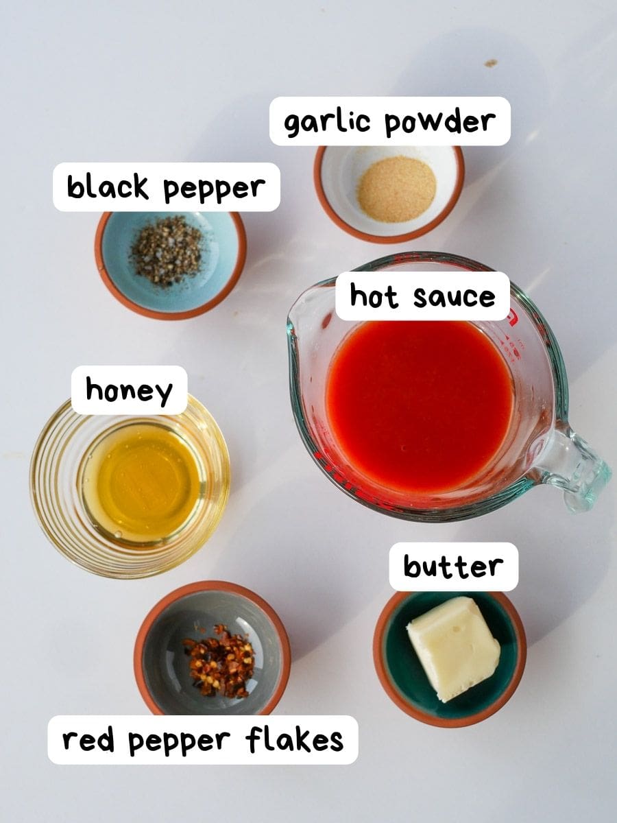 The ingredients for a hot sauce recipe.