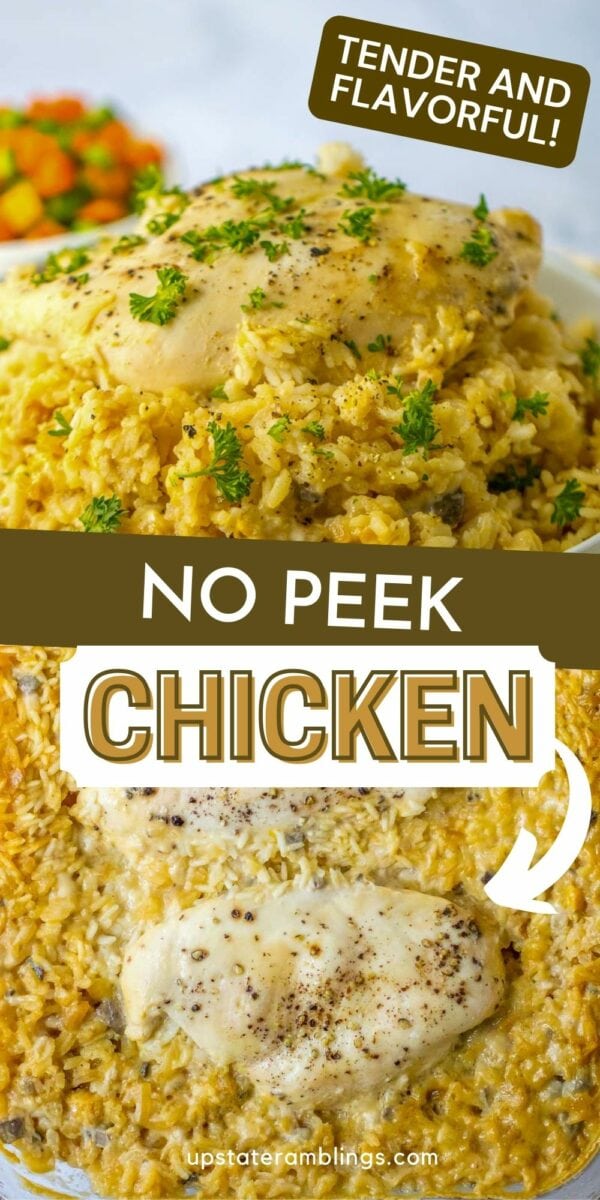 Tender and flavorful no peck chicken.