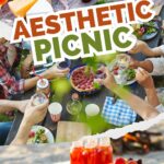 Aesthetic Picnic: A picture of a picnic table with people sitting around it.