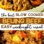 Slow cooker beijing beef recipe as an easy weeknight meal.